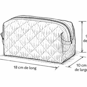 Trousse de toilette marguerite velours côtelé – vue 6