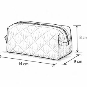 Trousse de toilette marguerite velours côtelé – vue 7