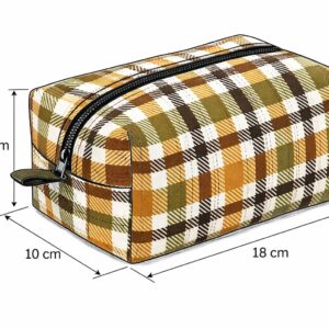 Trousse de toilette carreaux café – vue 4